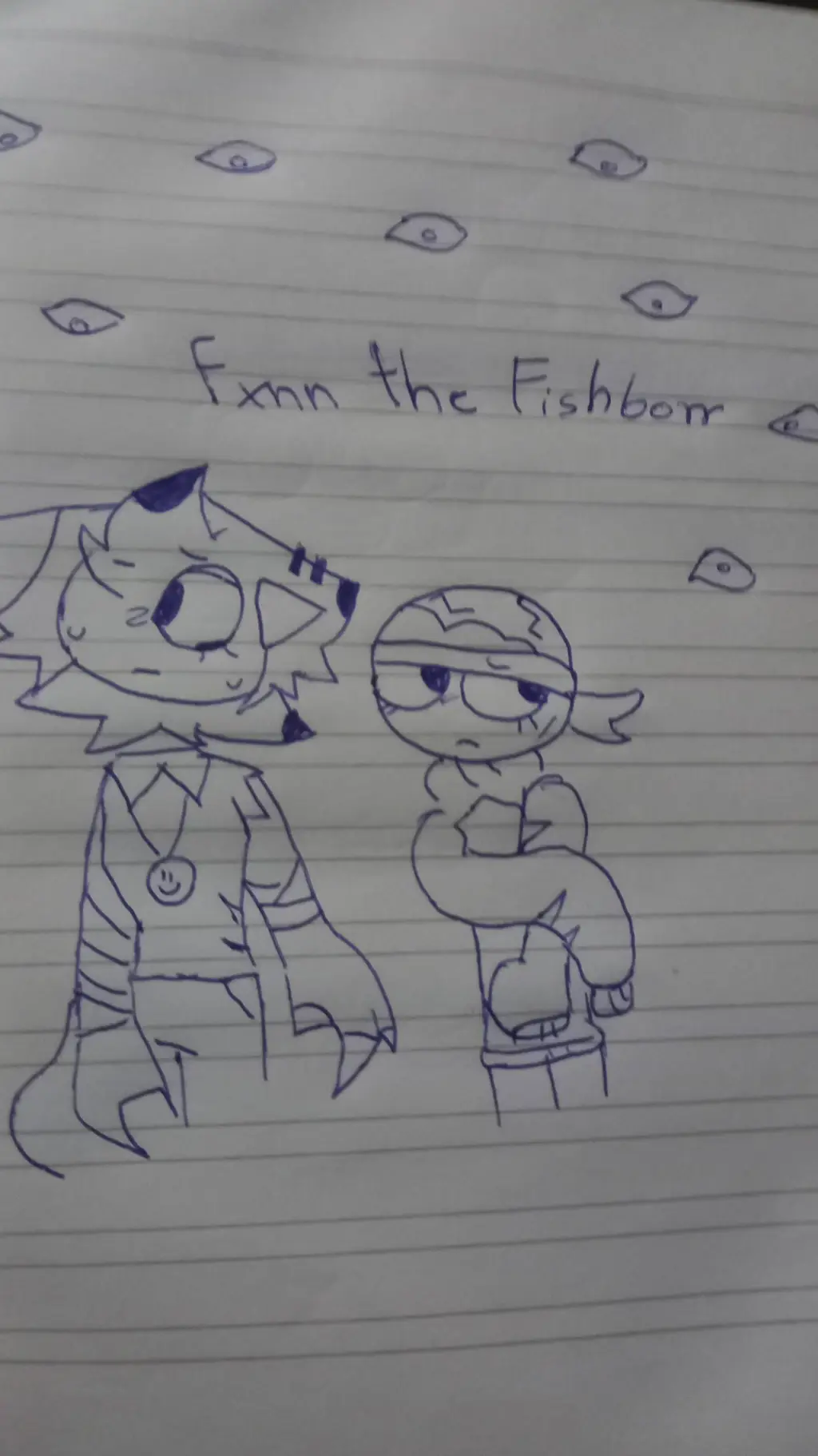 ai character: Fxnn el fishbow  background