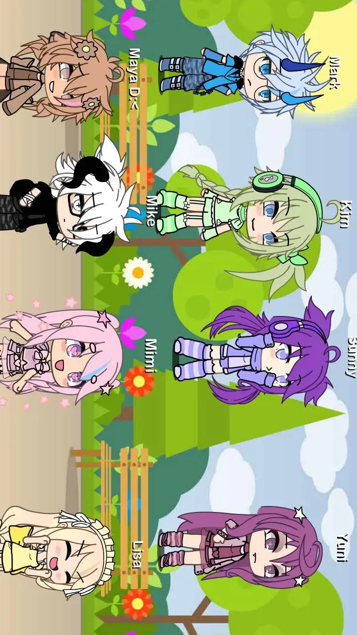 ai character: Group chat/gacha background