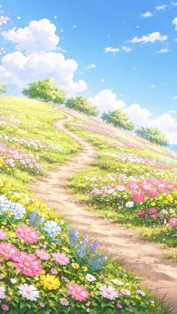ai character: Spring spotlight!🌸 background