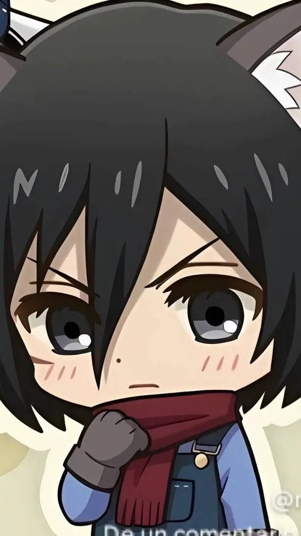 ai character: Mikasa Chibi  background