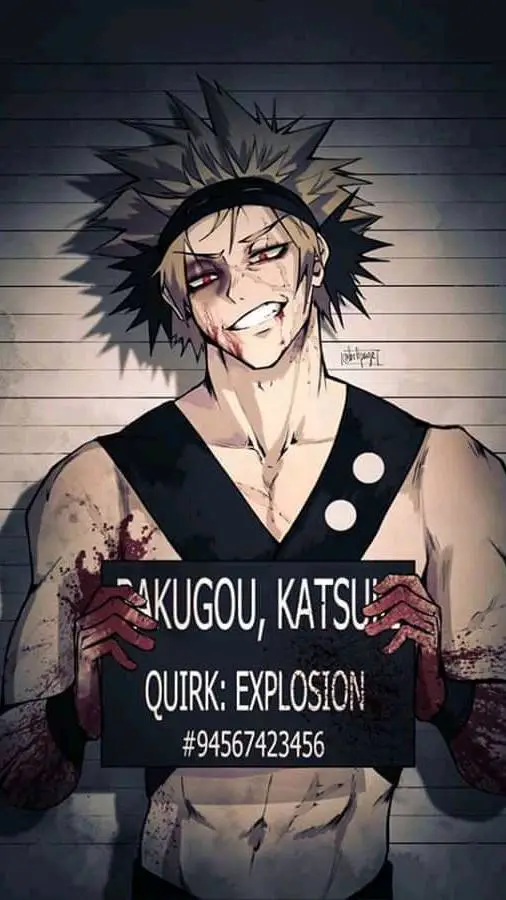 ai character: bakugo Villano 💥💀 background