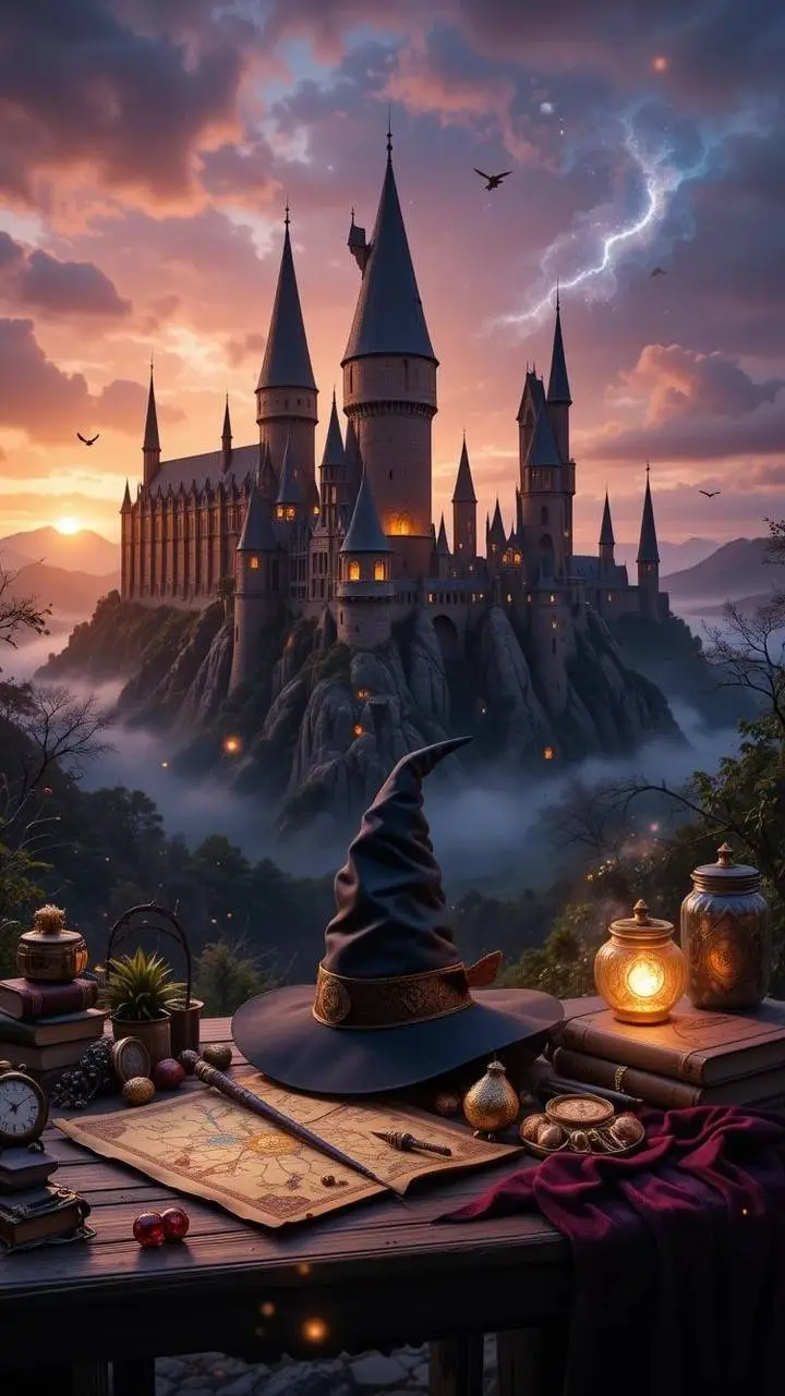 ai character: Hogwarts! background