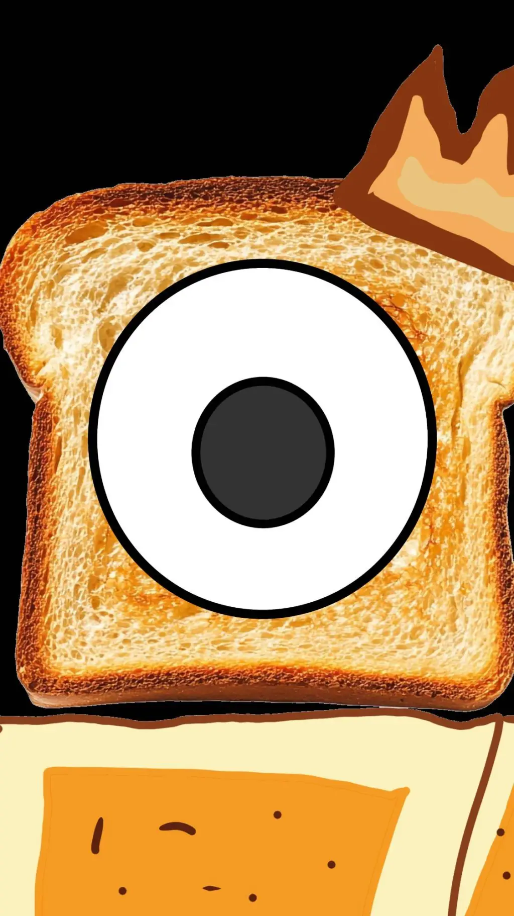 ai character: toast king background