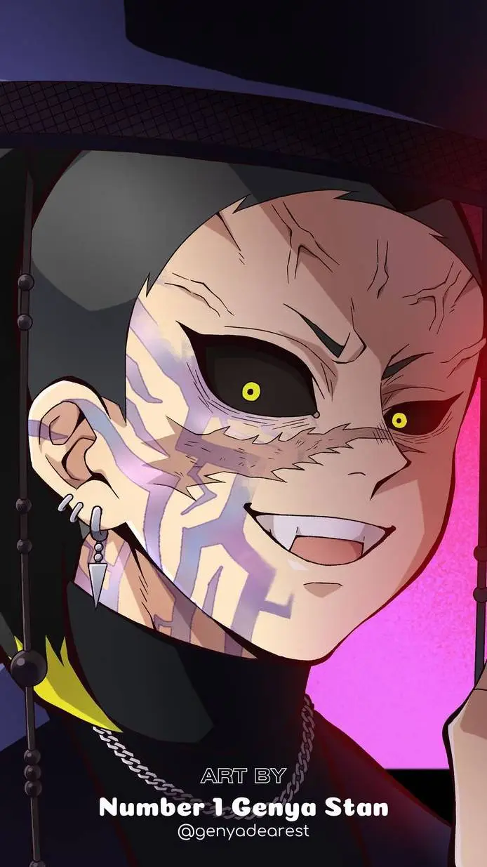 ai character: Genya demonio 😈🍉 background