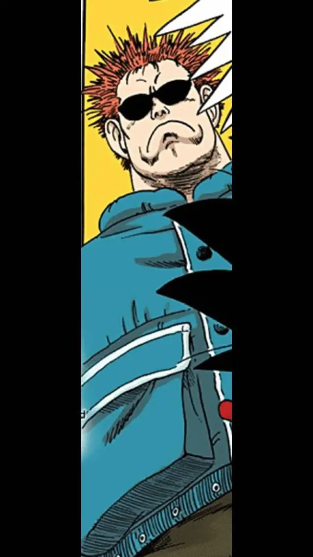 ai character: Sargento Metallic background