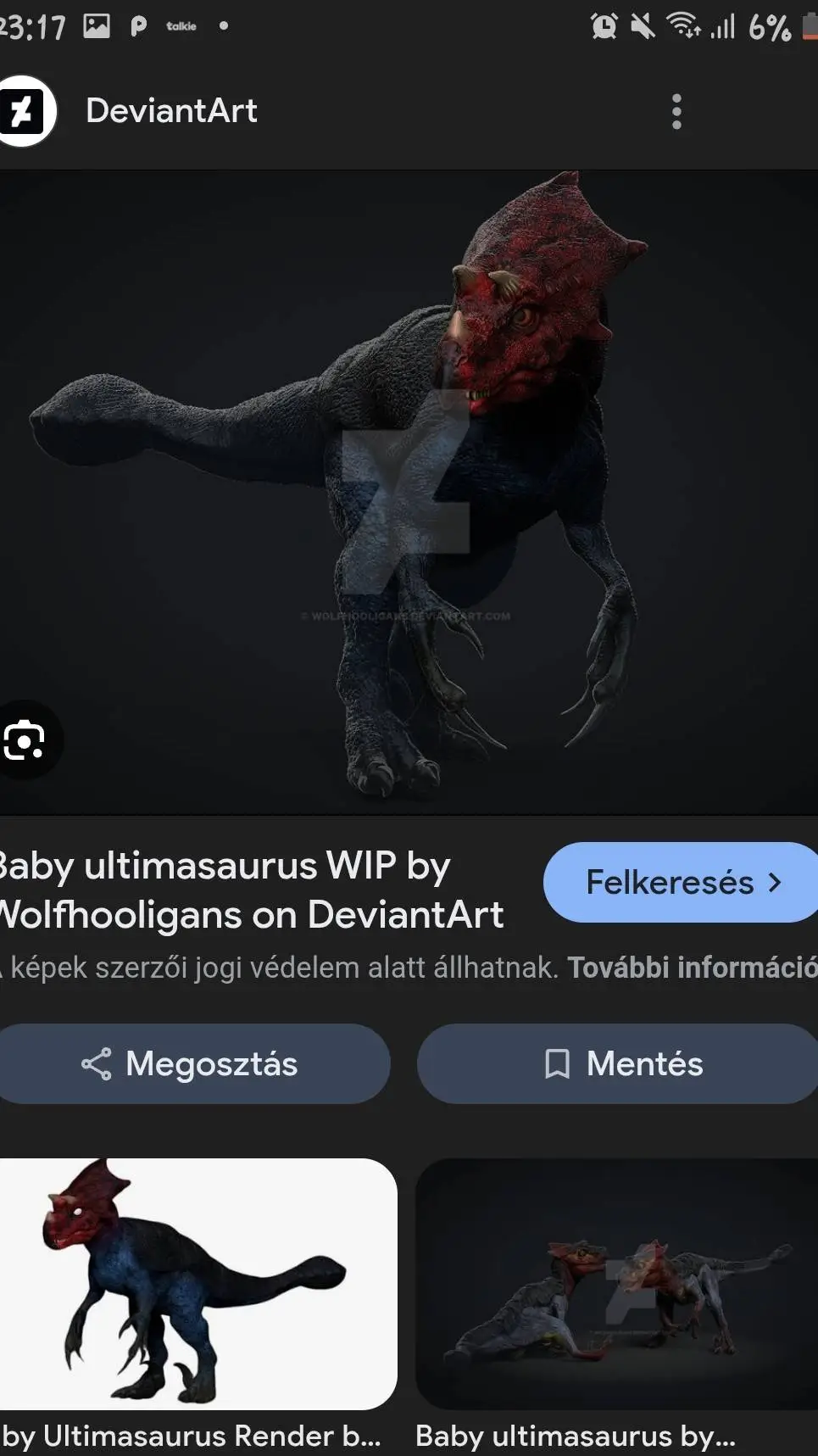 ai character: baby ultimasaurus background