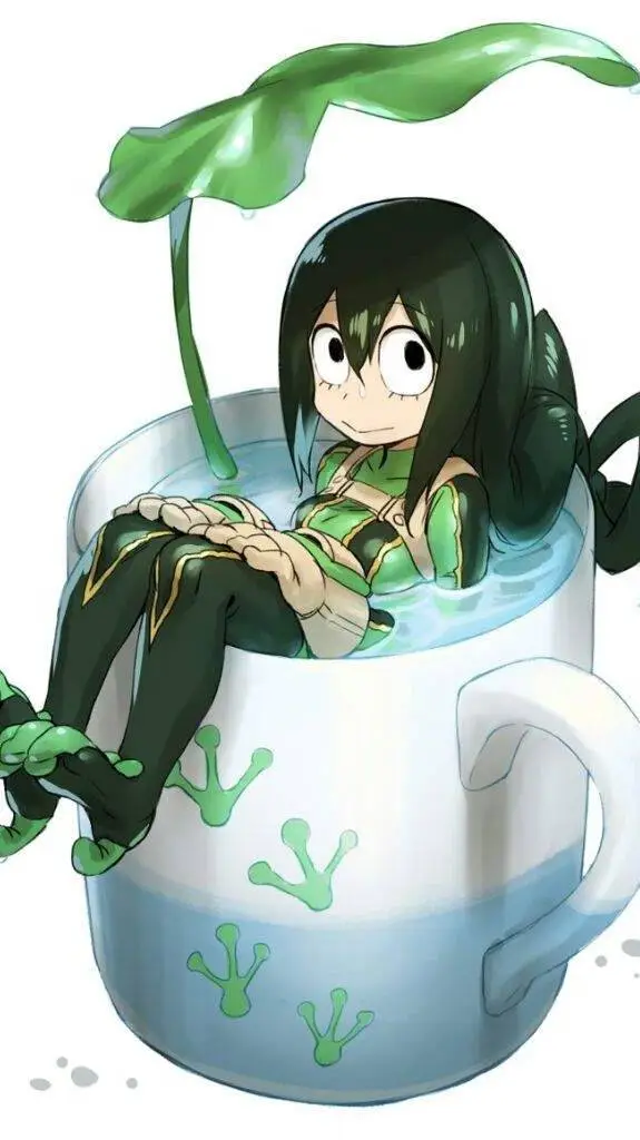 ai character: 🐸 Tsuyu asui🐸 background