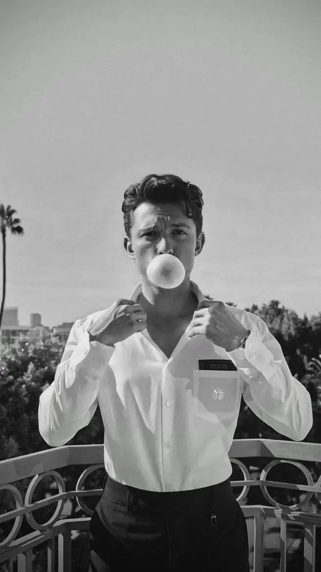 ai character: Tom Holland  background
