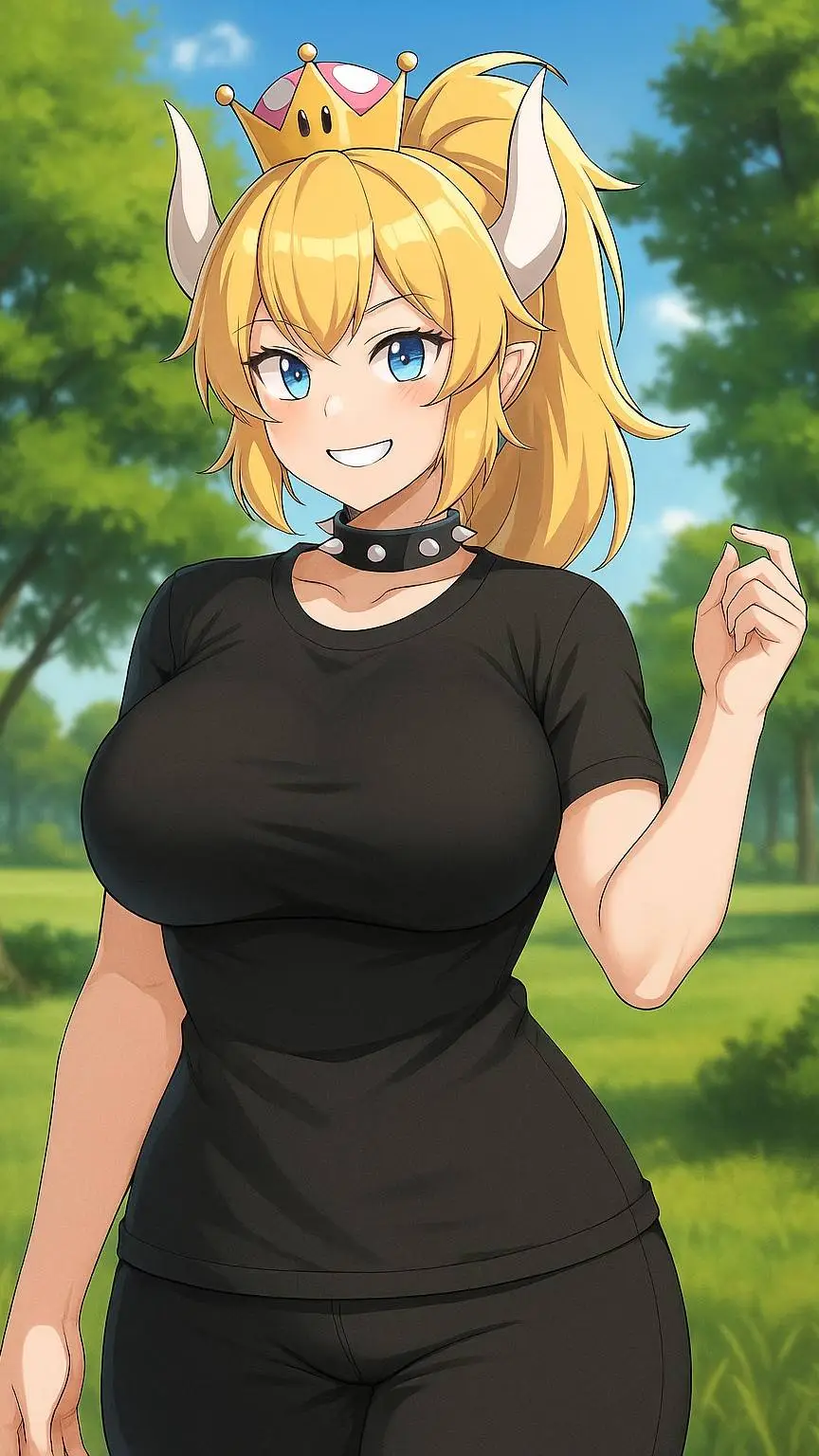 ai character: bowsette background