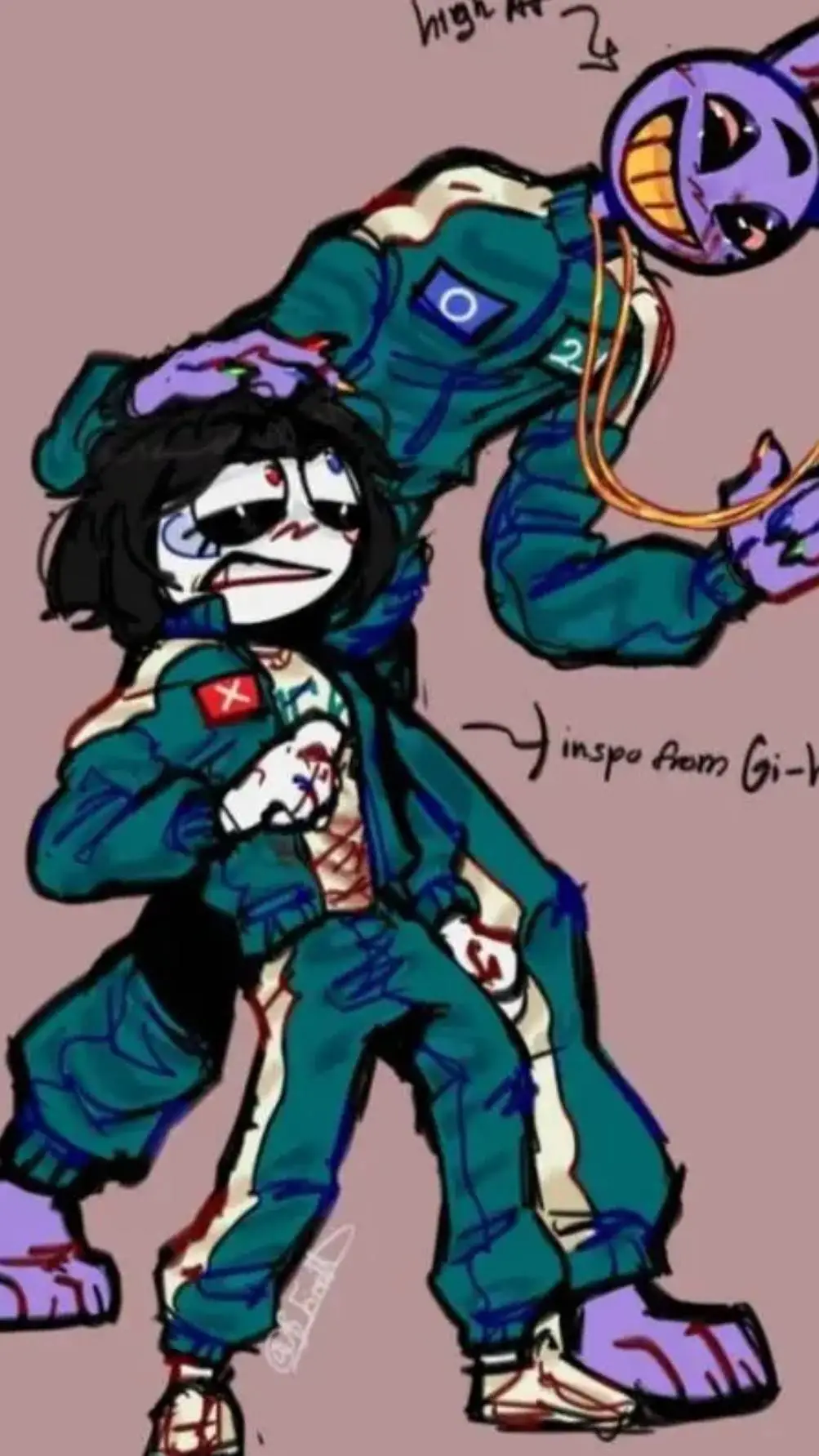 ai character: Squidgame TADC background