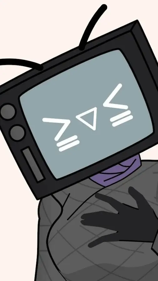 ai character: TV Woman  background