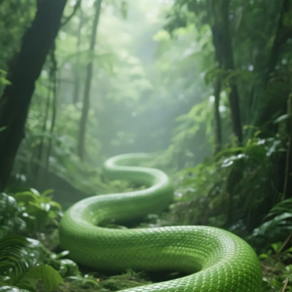 chat with ai character: green anaconda 