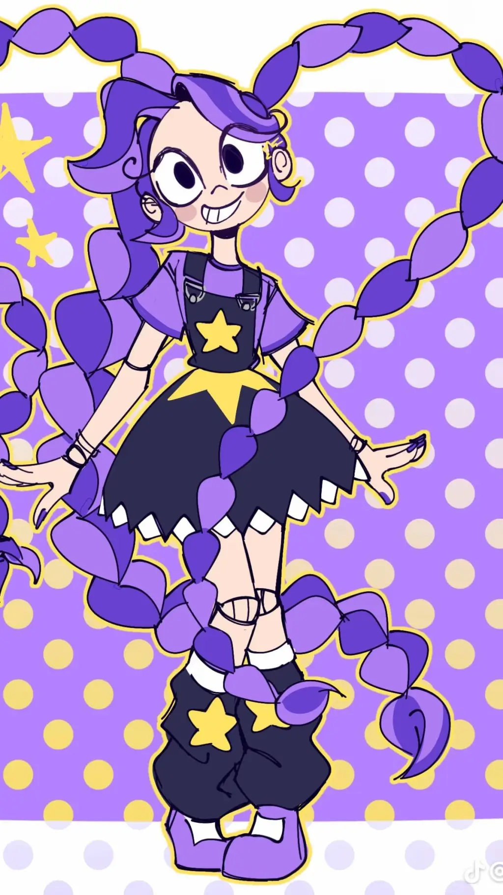 ai character: Lily Love braids  background