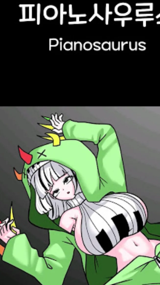 ai character: Pianosaurus girl background
