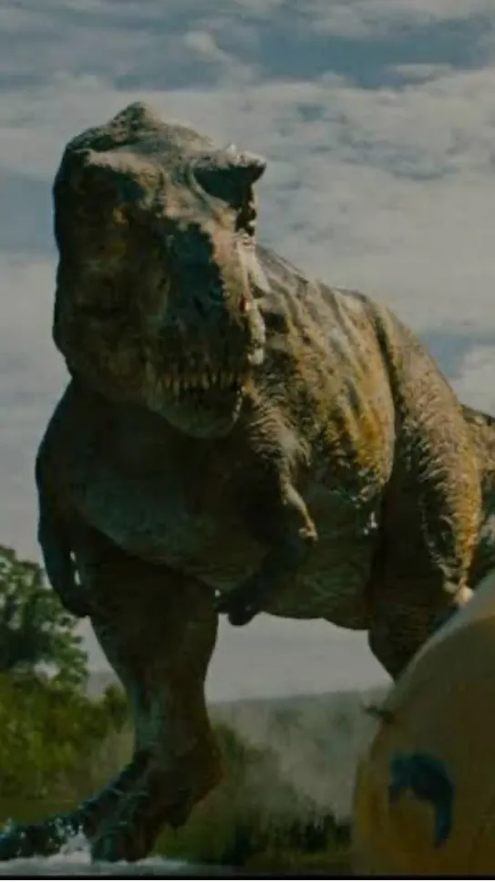 ai character: Ember T-Rex background