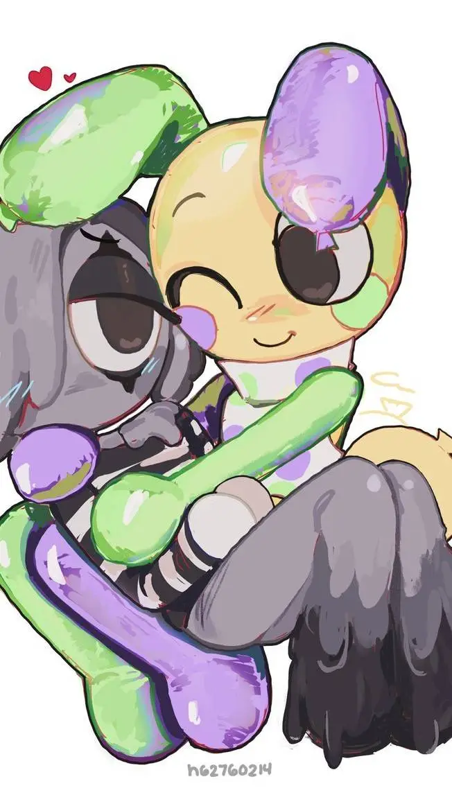 ai character: 🎈looey x blot⚫ background
