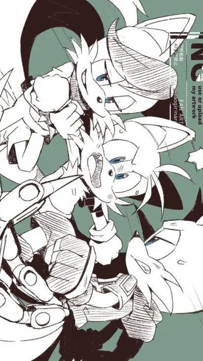 ai character: Miles, Tails, Nine background