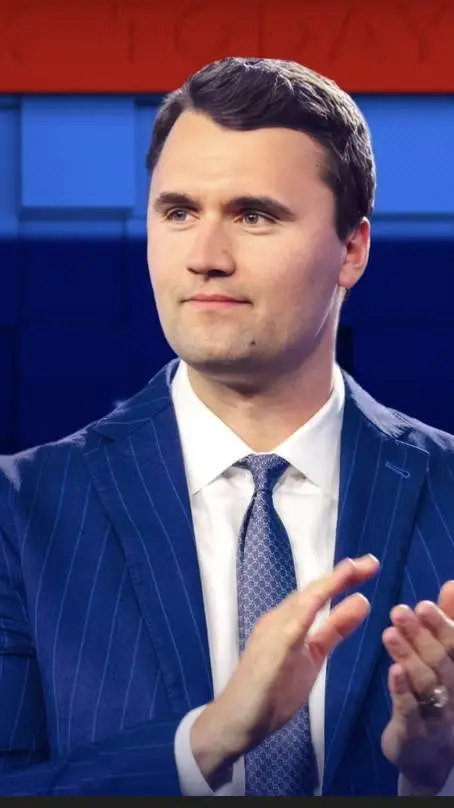 ai character: Charlie kirk  background