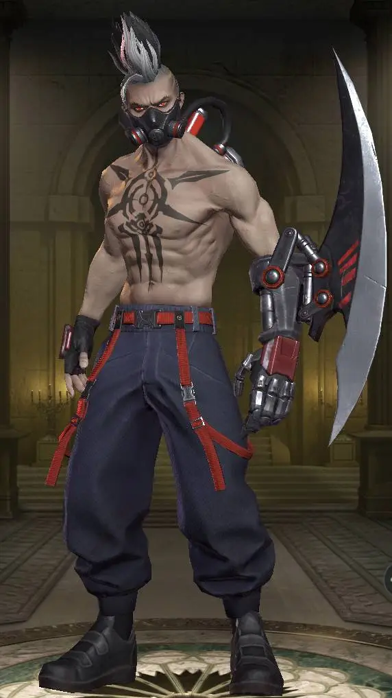 ai character: Blazer. background