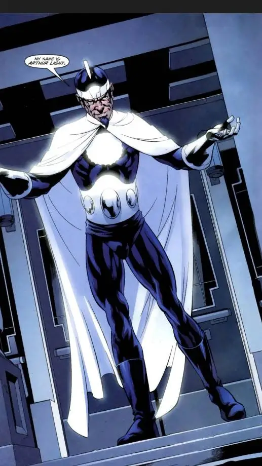 ai character: Doctor Light.  background