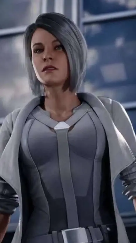 ai character: Silver Sable. background