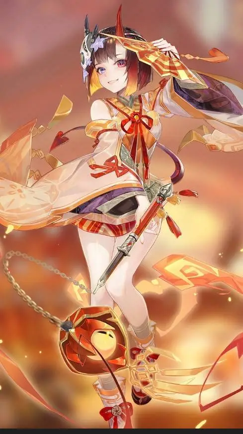 ai character: Winter Cherry.  background