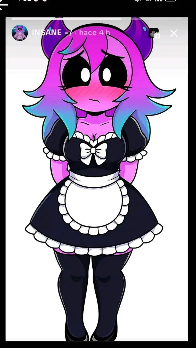 ai character: Insane maid outfit background