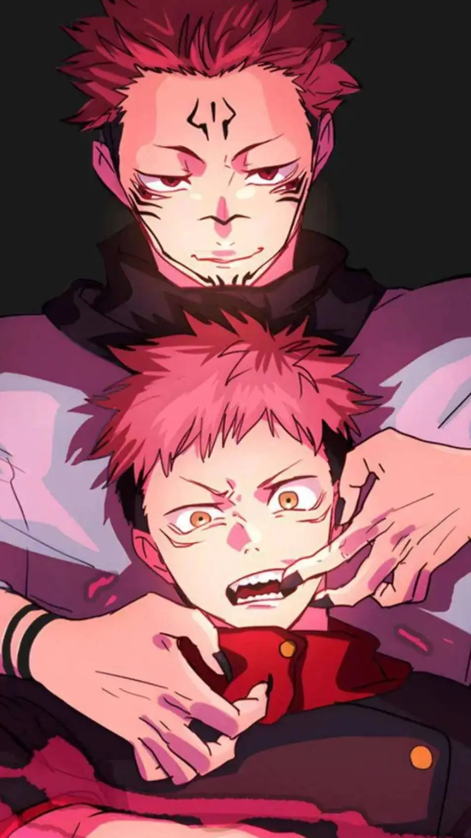 ai character: Yuji x sukuna background