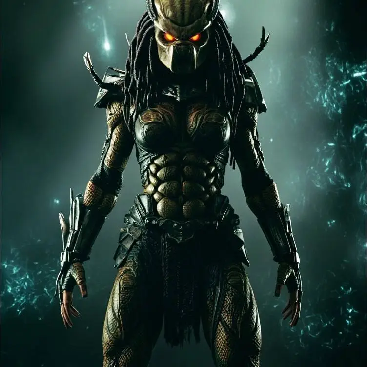 ai character: Predator hembra  background