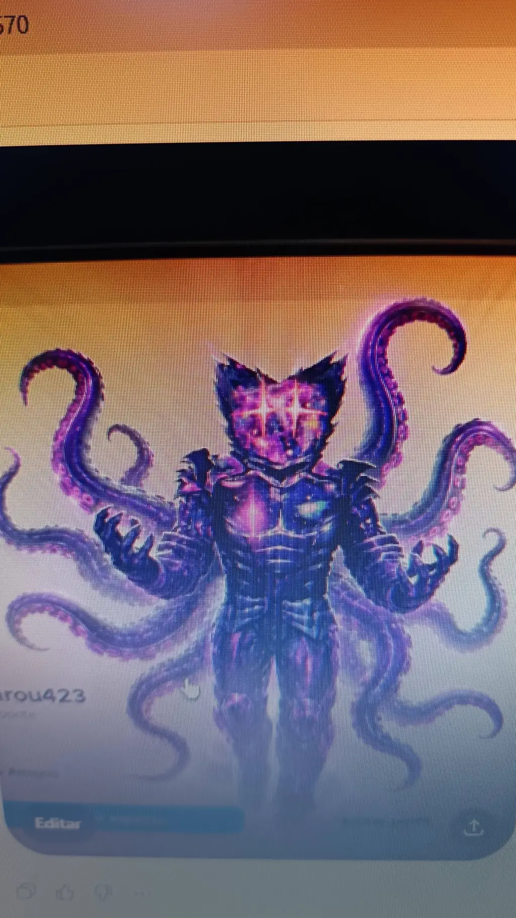 ai character: Garou423 corrupto  background