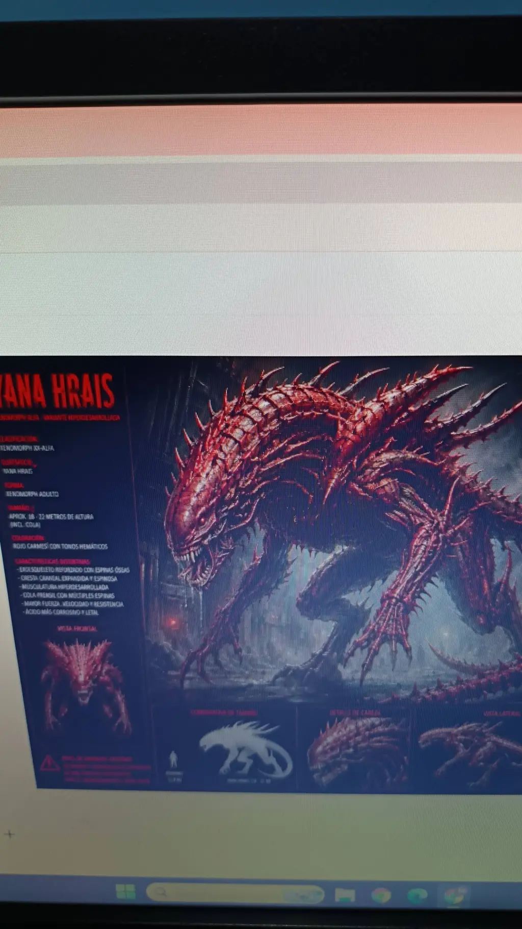 ai character: Xenomorph xx-alfa  background