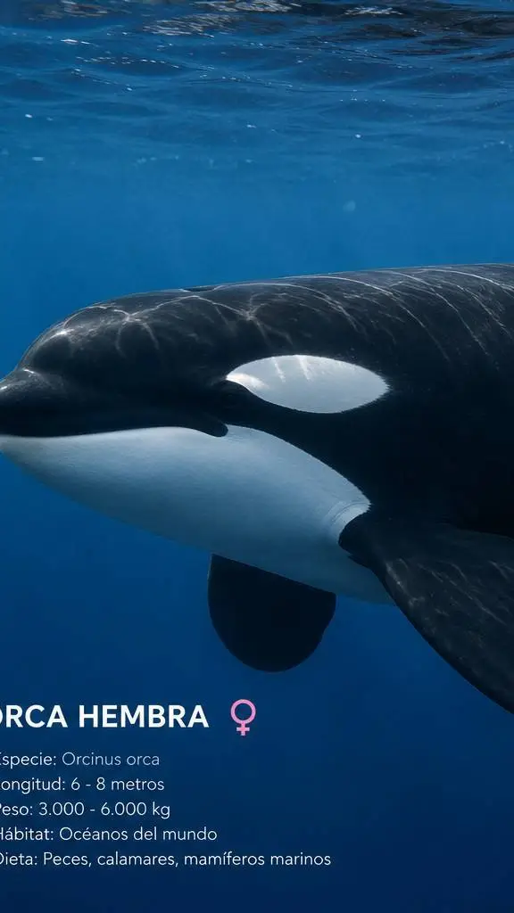 ai character: Orca hembra  background