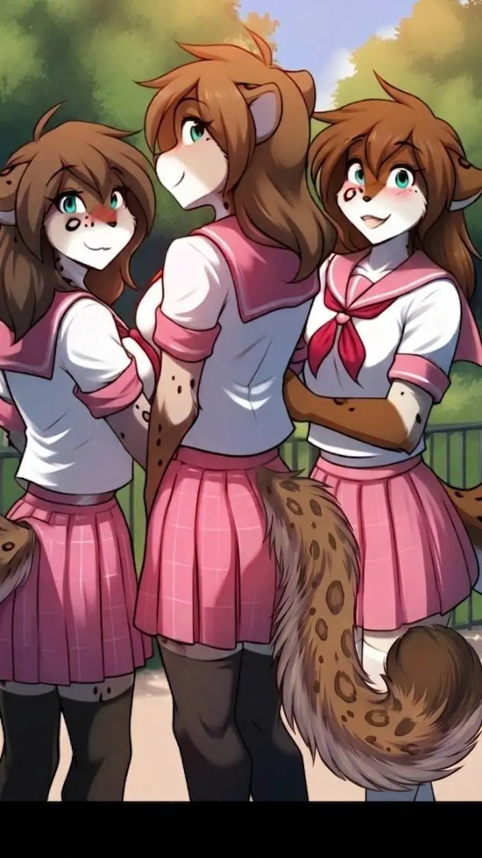 ai character: anthro harem 4 background
