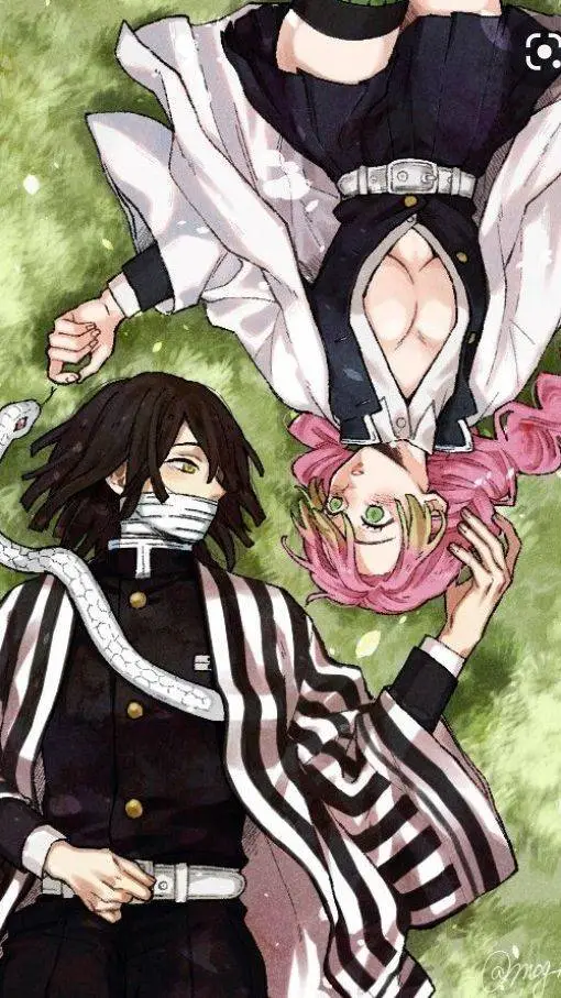 ai character: 🍡🩷MitsuOba🤍🖤🐍 background