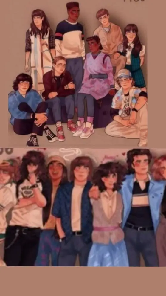 ai character: 🧇Stranger Things 📻 background