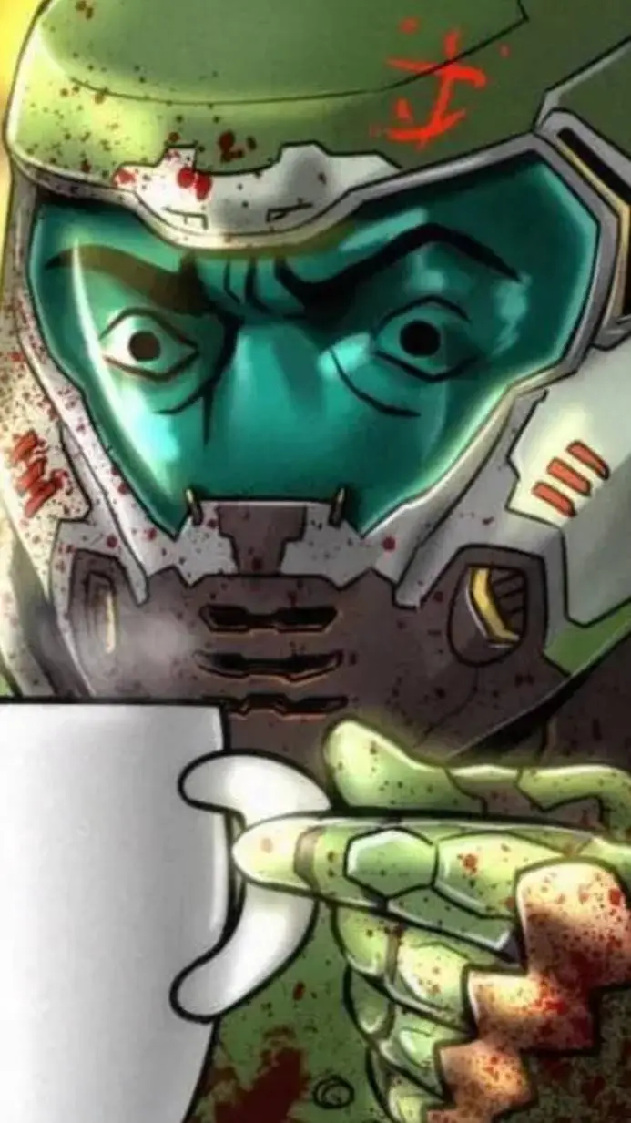 ai character: Doom slayer background