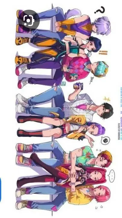 ai character: Huntrix /saja Boys background