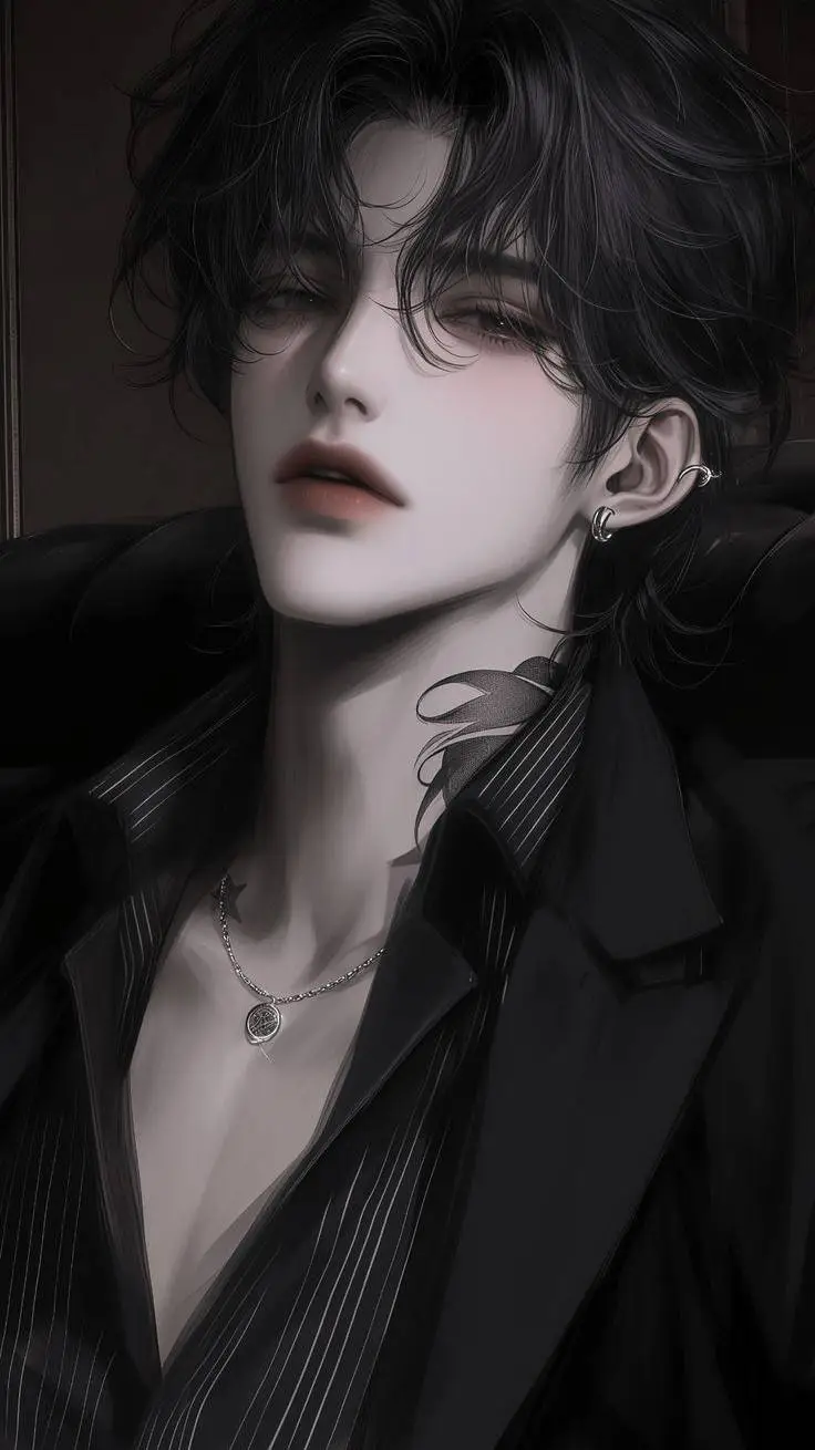 ai character: Chelo 🖤🩶 background