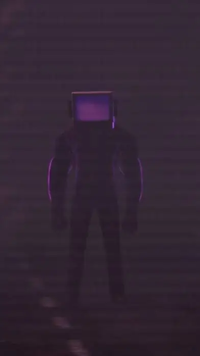 ai character: Energized TV man background