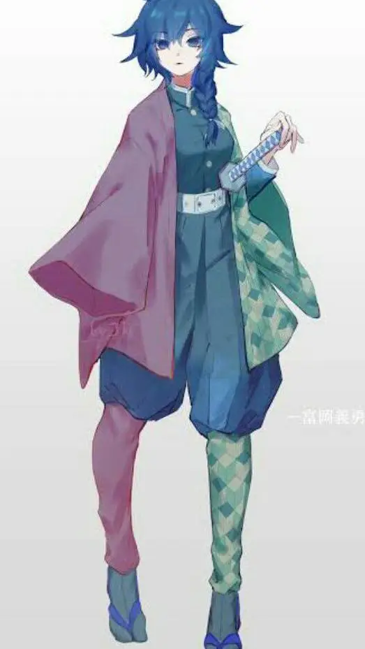 ai character: tomioka fem💙 background