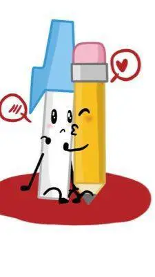 ai character: BFDI Pen x Pencil background