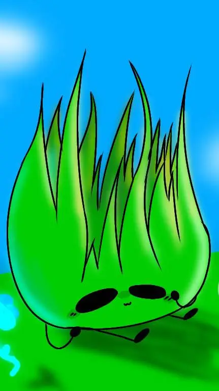 ai character: BFDI Grassy background