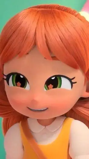 ai character: orange amber  background