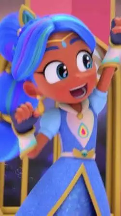 ai character: blue sapphire  background