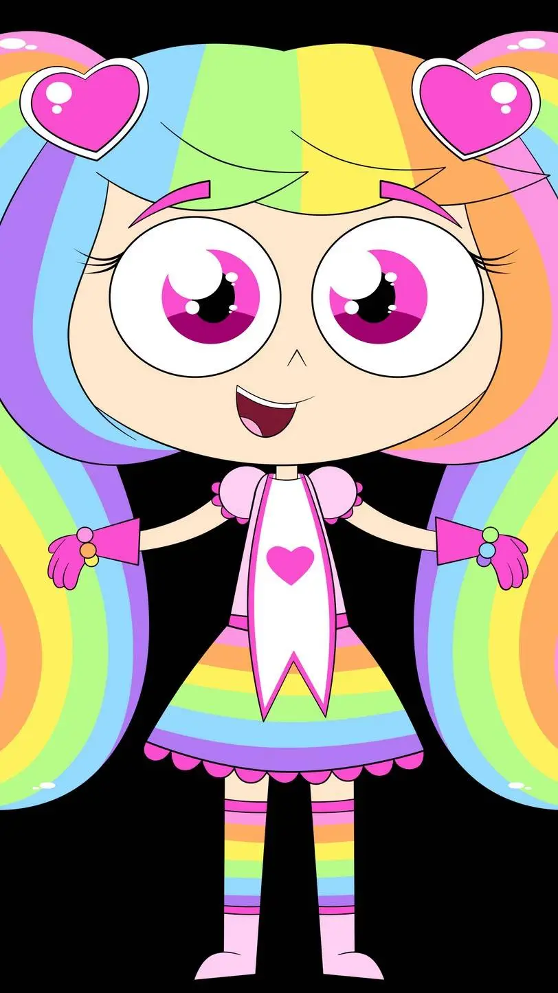 ai character: rainbow vivre  background
