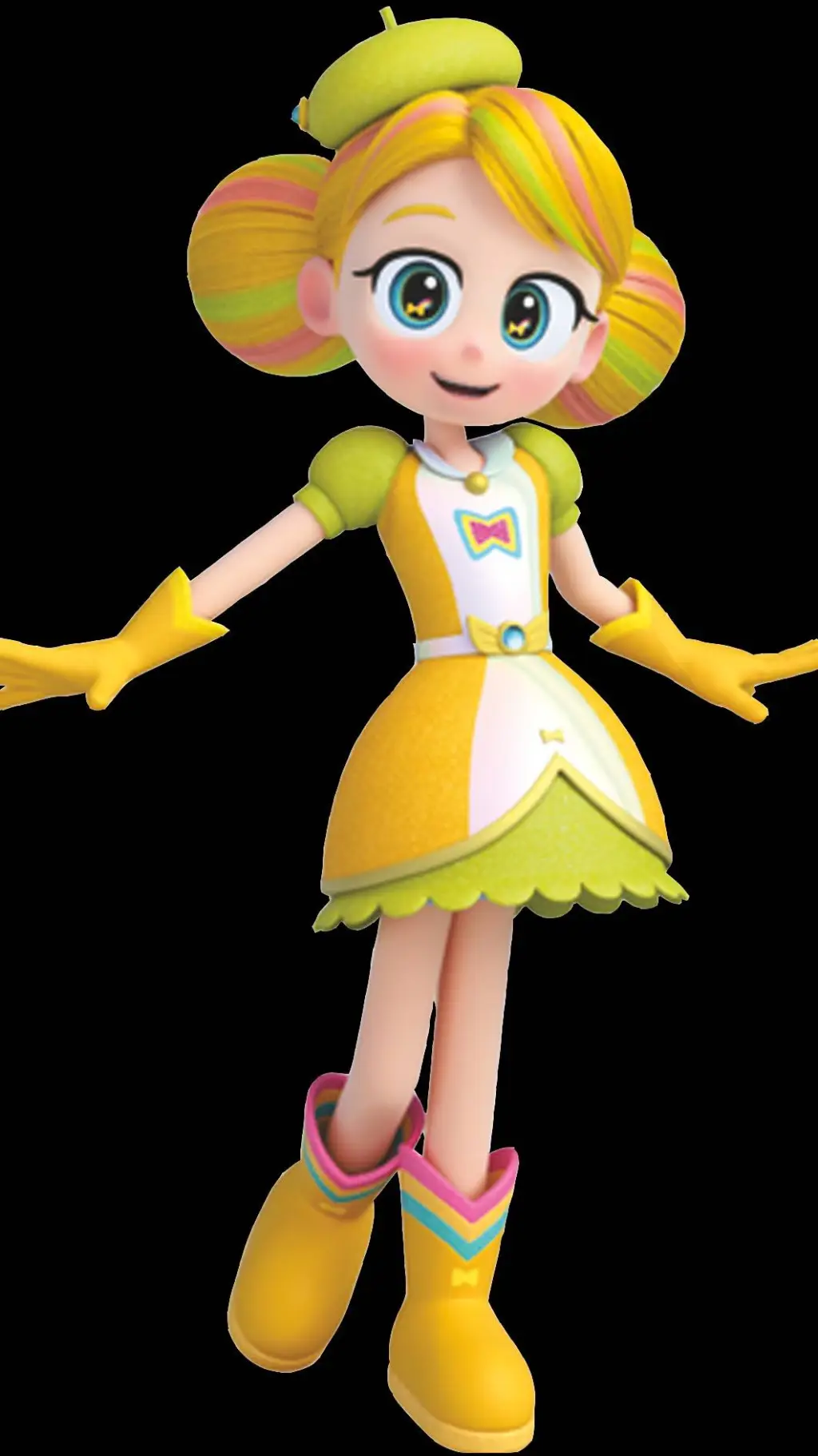 ai character: yellow gold,  background