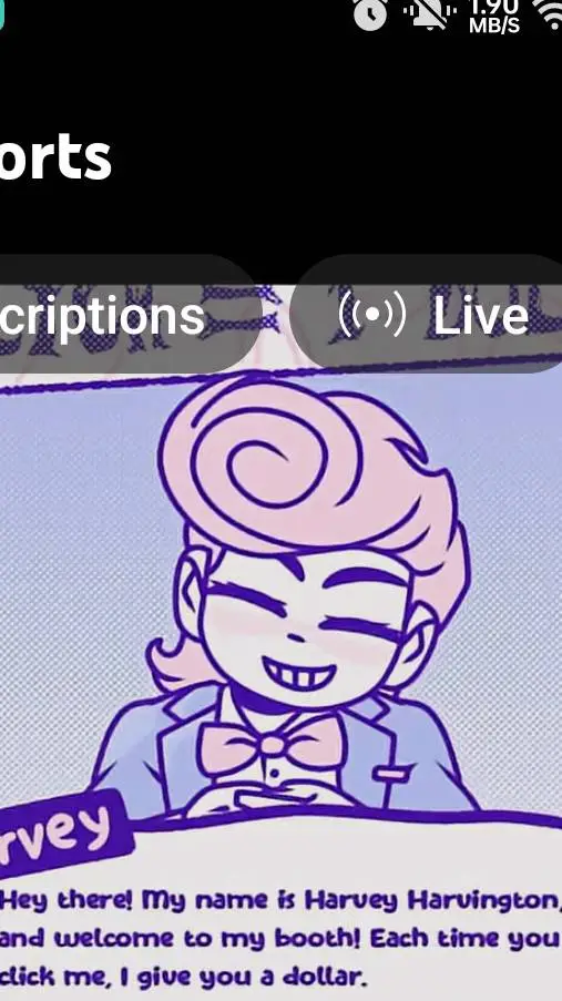ai character: ★Harvey★ background