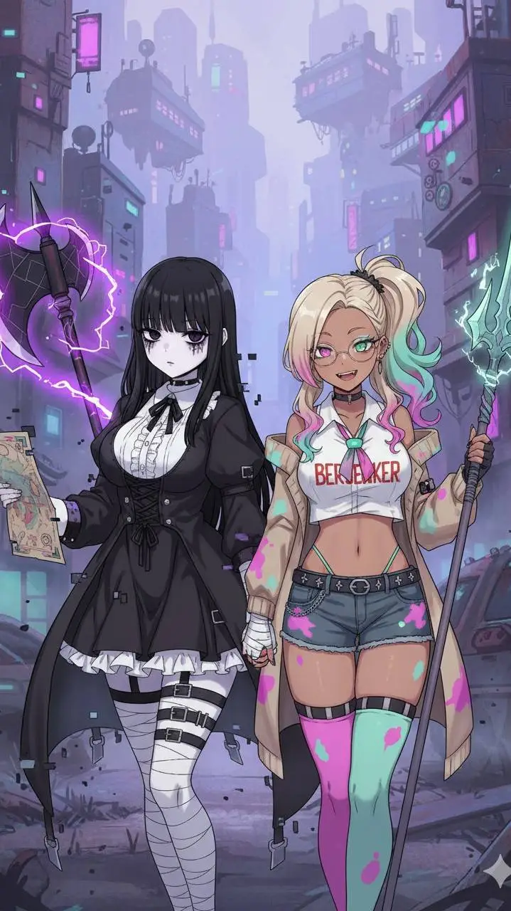 ai character: tsuki y taiyō background