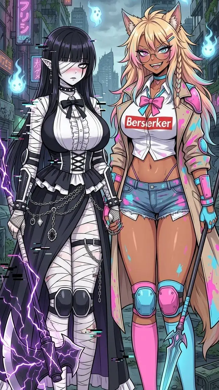 ai character: tsuki y taiyō background