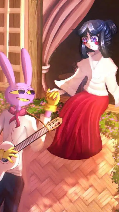 ai character: TADC(🐰🃏only Two)  background